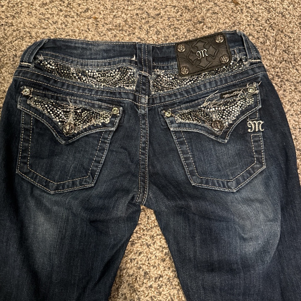 Miss Me Embellished Dark Blue Boot Cut Jeans